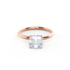 2.0ct Asscher Cut Moissanite Solitaire Engagement Ring