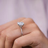 4.50CT Cushion Cut Moissanite Solitaire Engagement Ring
