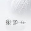 Round Cut Moissanite Stud Diamond Earrings for Women
