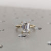 1.50 - 3.50 CT Emerald CVD Diamond Solitaire Engagement Ring