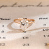 1.0 - 3.0 CT Pear CVD Diamond Solitaire Engagement Ring