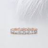 Baguette Cut Moissanite Full Eternity Diamond Wedding Band in Yellow Gold