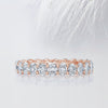 Oval Moissanite Full Eternity Diamond Wedding Band in White Gold