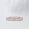 Asscher Cut Moissanite Full Eternity Diamond Wedding Band for Her