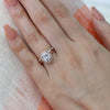 2.0CT Oval Cut Moissanite Halo Bridal Ring Set