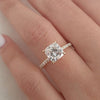 2.0ct Cushion Moissanite Hidden Halo Pave Setting Engagement Ring