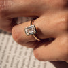 2.50CT Emerald Cut Diamond Moissanite Bezel Engagement Ring