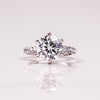 1.0 - 3.26 CT Round F/VS1 CVD Diamond Pave Setting Engagement Ring