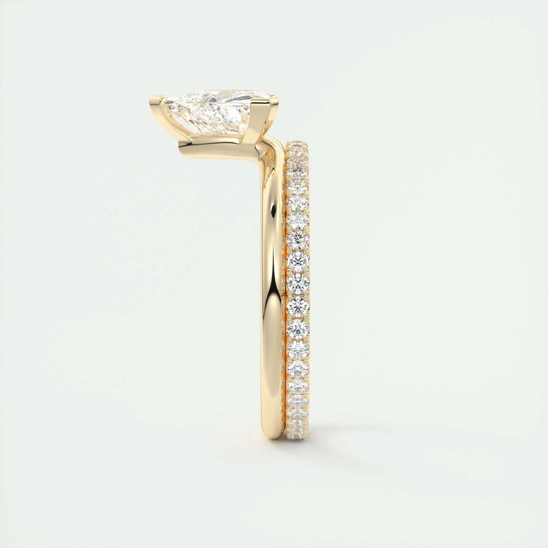 2.1 Ct Trillion Cantilever Solitaire Moissanite Engagement Ring