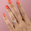 1.0 -3.0 CT Shape Princess Hidden Halo Style Engagement Ring