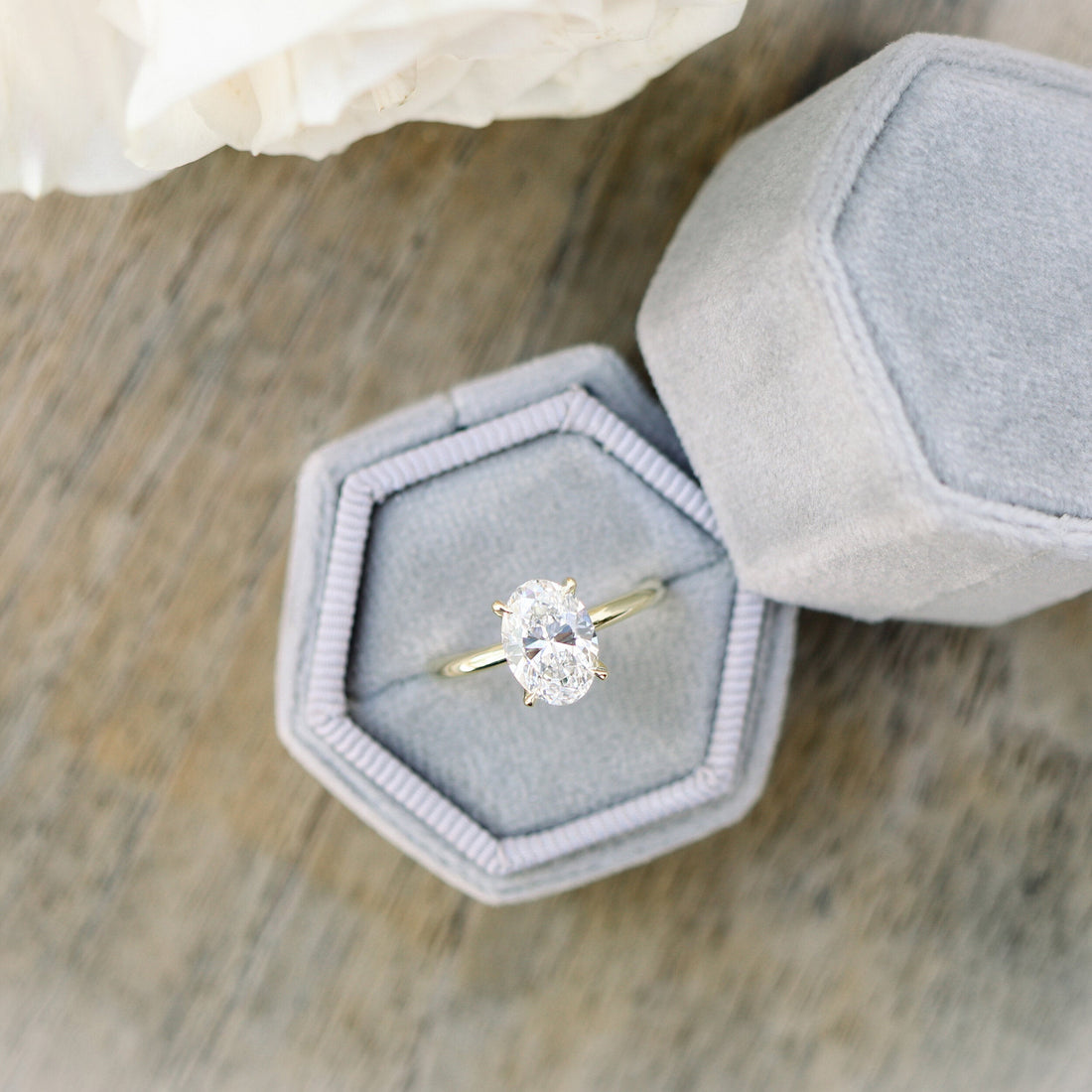 1.75ct Oval Cut Solitaire Moissanite Engagement Ring