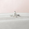 2.50CT Pear Moissanite Art Deco Pave Setting Engagement Ring