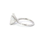 3.21-5.21 CT Radiant CVD Diamond Solitaire Engagement Ring