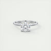 2CT Cushion Cut Moissanite Solitaire Engagement Ring