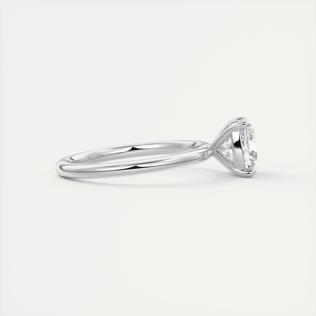 2CT Cushion Cut Moissanite Solitaire Engagement Ring