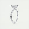 2CT Cushion Cut Moissanite Solitaire Engagement Ring