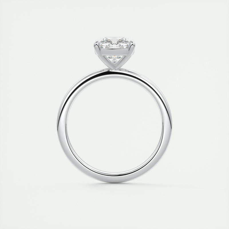 2CT Cushion Cut Moissanite Solitaire Engagement Ring