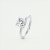 2CT Cushion Cut Moissanite Solitaire Engagement Ring