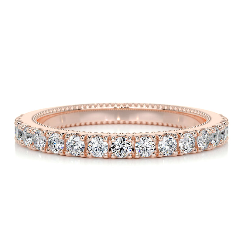 Half Eternity Pave Round Moissanite Wedding Band