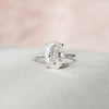 3.20 CT Oval Moissanite Hidden Halo Pave Setting Engagement Ring