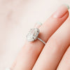 3.50CT Oval Cut Moissanite Halo Pave Setting Diamond Engagement Ring