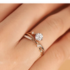 1.0 CT Round Cut Moissanite Dainty Bridal Ring Engagement Ring 14k Solid Gold Gift for her