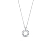 0.10 TCW Round Moissanite Diamond Circle Pendent Necklace