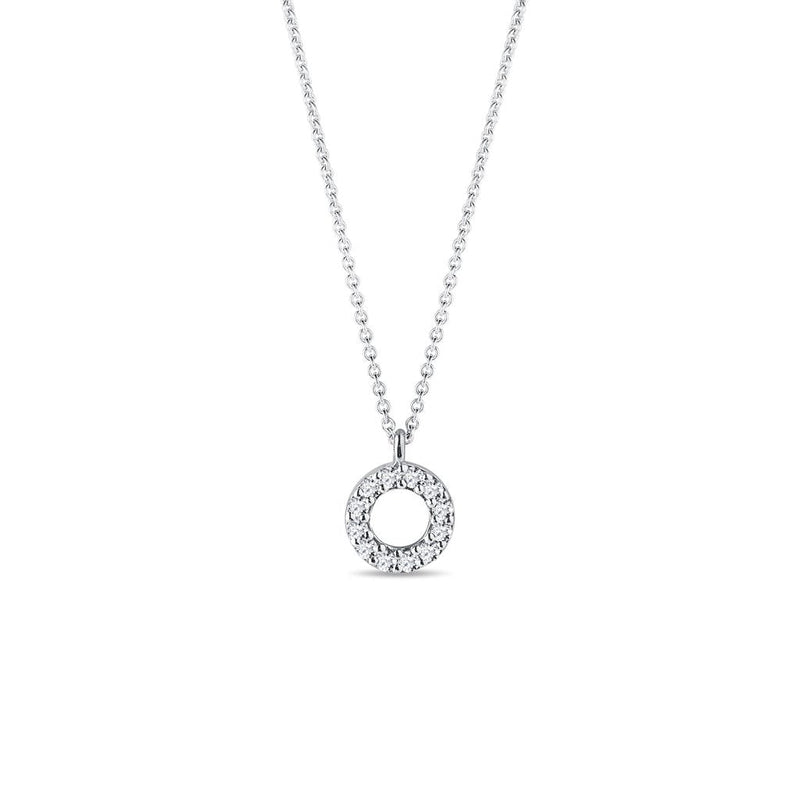 0.10 TCW Round Moissanite Diamond Circle Pendent Necklace
