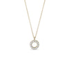 0.10 TCW Round Moissanite Diamond Circle Pendent Necklace