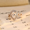 1.0 - 3.0 CT Pear CVD Diamond Double Halo Engagement Ring