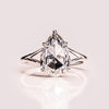 1.50 - 3.09 CT Pear CVD Diamond Solitaire Split Shank Engagement Ring