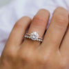 2.10CT Round Moissanite Solitaire Pave Setting Engagement Ring