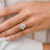 4.0CT Oval Cut 3 Stone Style Unique Moissanite Engagement Ring