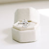 2.25CT Oval Moissanite Solitaire Pave Setting Engagement Ring