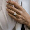 4.0CT Oval Cut Moissanite Solitaire Engagement Ring