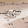 1.0-3.0 CT Oval  CVD Diamond Hidden Halo Engagement Ring