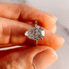 2.0CT Pear Cut Moissanite Solitaire 4 Prong Engagement Ring