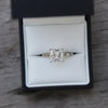 1.0ct Princess Cut Moissanite Solitaire Style Engagement Ring