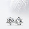 Round Cut Moissanite Stud Diamond Earrings for Women