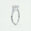 2.8 Ct Round Three Stone Moissanite Diamond Engagement Ring