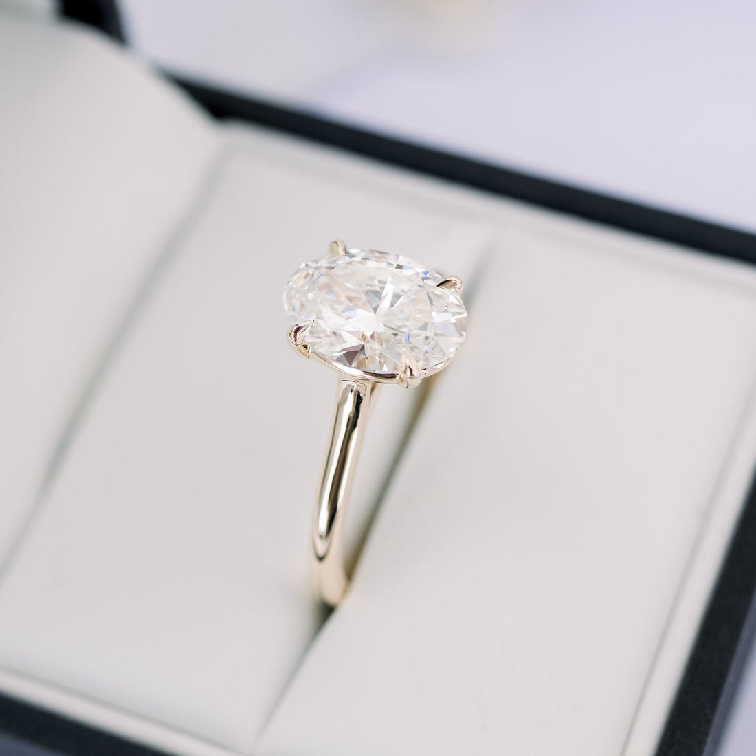 2.50ct Oval Moissanite Solitaire Engagement Ring