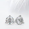 Round Cut Moissanite Stud Diamond Earrings in 14K Gold