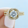 1.0ct Round Cut Art Deco Floral Style Moissanite Engagement Ring