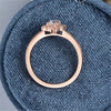 1.0CT Oval Cut Cluster Halo Style Moissanite Engagement Ring