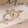 1.0 - 3.0 CT Marquise CVD Diamond Halo Solitaire Engagement Ring