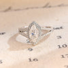 1.0 - 3.0 CT Marquise CVD Diamond Split Shank Style Engagement Ring