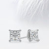 Princess Cut Moissanite Stud Diamond Earrings in 10K Gold