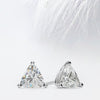 Trillian Cut Moissanite Diamond Stud Earrings in 14K White Gold