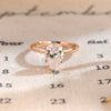 1.0 - 3.0 CT Pear CVD Diamond Solitaire Engagement Ring