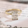 1.0-3.0 CT Radiant CVD Diamond Solitaire Engagement Ring